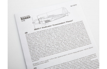 Сборная модель SB2U-1 Vindicator "Commanders?Planes"