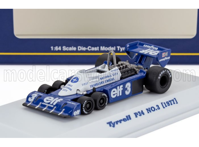 TYRRELL F1 P34 Elf 6 Wheeler №3 Season (1977) Ronnie Peterson, Blue White