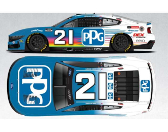 Ford Mustang #21 Josh Berry *PPG*, blue/white 2025