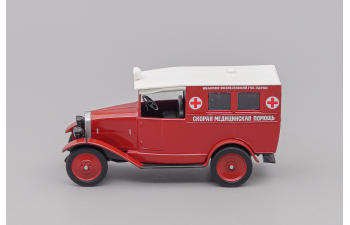 АМО Ф-15 Скорая мед. помощь, Автомобиль на службе 32, красный