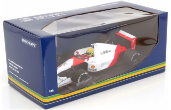 McLAREN F1 Mp4/6 №1 World Champion Ayrton Senna Mexico Gp (1991) With Jean Alesi Riding, White Red