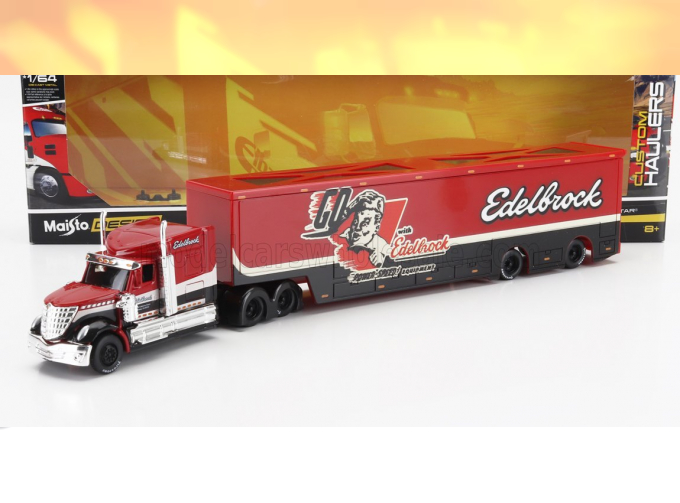 INTERNATIONAL Truck Car Transporter Edelbrock (2021), Red Black