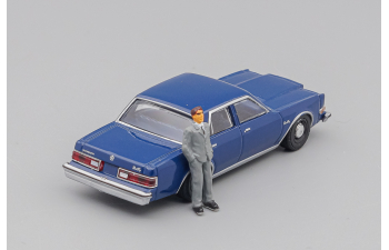 PLYMOUTH Grand Fury Unmarked Police Car с фигуркой 1986 Navy Blue