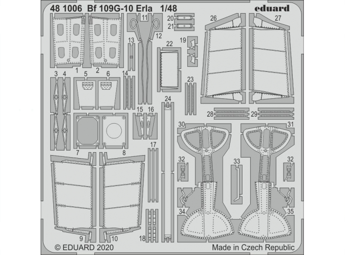 Набор фототравления Bf 109G-10 Erla