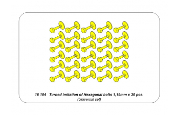 Turned imitation of Hexagonal bolts - 1,19mm x 30 pcs.