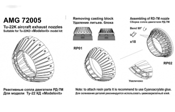 Реактивные сопла двигателя РД-7М для Ту-22КД