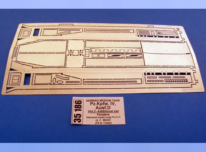 Фототравление для German medium tank Pz.Kpfw. IV, Ausf. D - vol. 2 - additional set - fenders