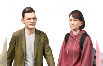 Сборная модель CAMPUS FRIENDS SET II, набор из пяти фигурок людей с мотороллером
