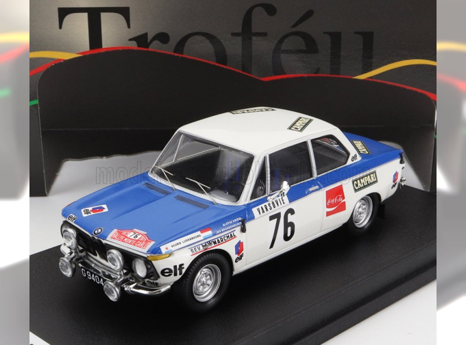 BMW 2002 Ti (night Version) N76 Rally Montecarlo (1973) A.kridel - J.brandenburger, Blue White