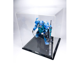 Бокс акриловый для фигур, 80х80х140, основание черный глянец