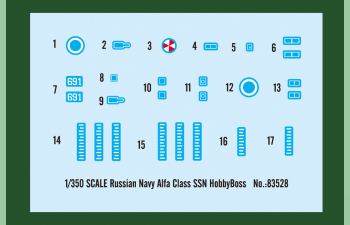 Сборная модель Подводная лодка Russian Navy Alfa Class SSN