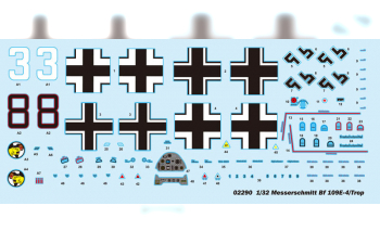 Сборная модель Немецкий истребитель Messerschmitt BF.109 E-4/Trop