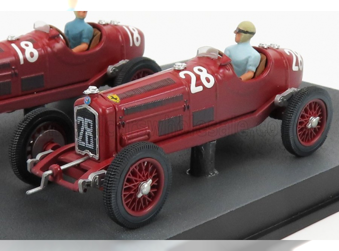 ALFA ROMEO F1 2x P3 Scuderia Ferrari №18 Winner Tripoli Gp (1934) Varzi + P3 №8 2nd Tripoli Gp (1934) Moll, Red