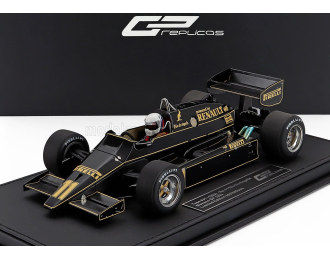LOTUS F1 93t Renault №11 Monaco Gp (with Pilot Figure) Elio De Angelis (1983), Black Gold
