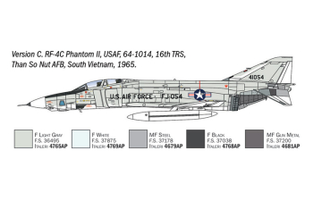 Сборная модель BOEING Rf-4 C/e Panthom Ii War Aircraft - Us Navy - South Vietnam 1965