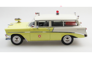 CHEVROLET 210 Handyman ambulance (1956), yellow/white