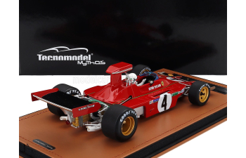 FERRARI F1 312 B3 N 4 Austrian Gp (with Pilot Figure) Arturo Merzario (1973), Red Silver