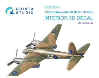 3D Декаль интерьера кабины DH Mosquito FB Mk.VI/NF Mk.II (Tamiya)