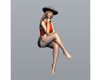 Фигура Девичьи грезы (масштаб 1:24), окрашенная