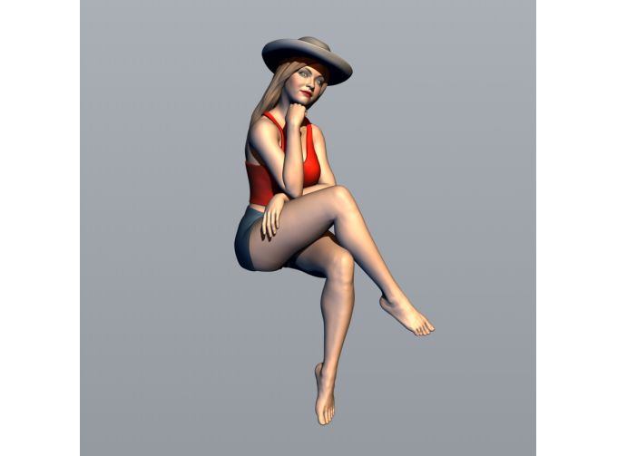 Фигура Девичьи грезы (масштаб 1:24), окрашенная