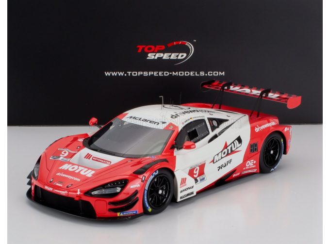 McLAREN 720s Gt3 Evo 4.0l Turbo V8 Team Pfaff Motorsport №9 Imsa Motul Course Monterey (2024) Oliver Jarvis - Marvin Kirchhofer, Red White