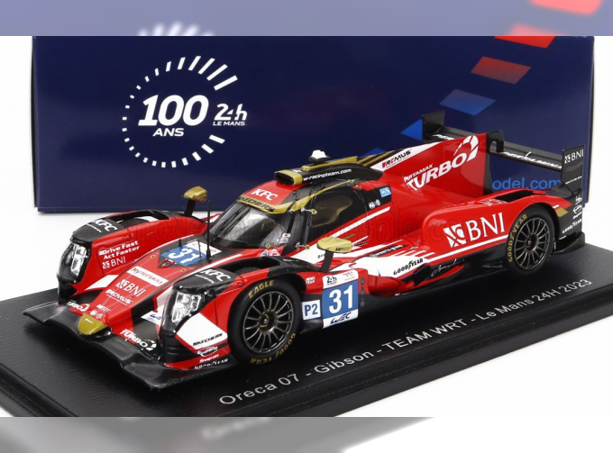 ORECA 07 Gibson Gk428 4.2l V8 Team Prema Racing №63 24h Le Mans (2023) M.Bortolotti - D.kvyat - D.Pin, Red White Green