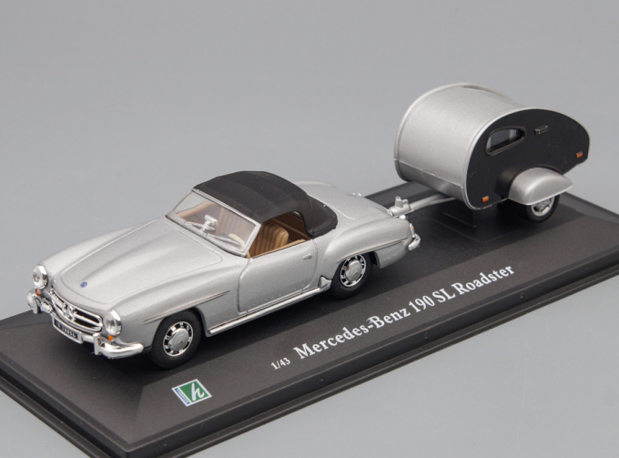 MERCEDES-BENZ 190SL Roadster с прицепом, silver