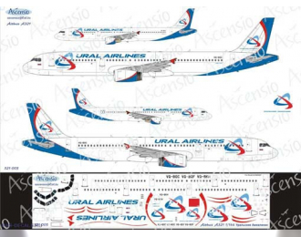 Декаль на самолет Arbus A321 (Уральские Авиалини)