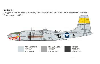 Сборная модель McDONNEL DOUGLAS A-26b Invader Military Airplane 1944