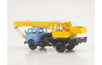 Автокран КС-3577 (5334), голубой / желтый