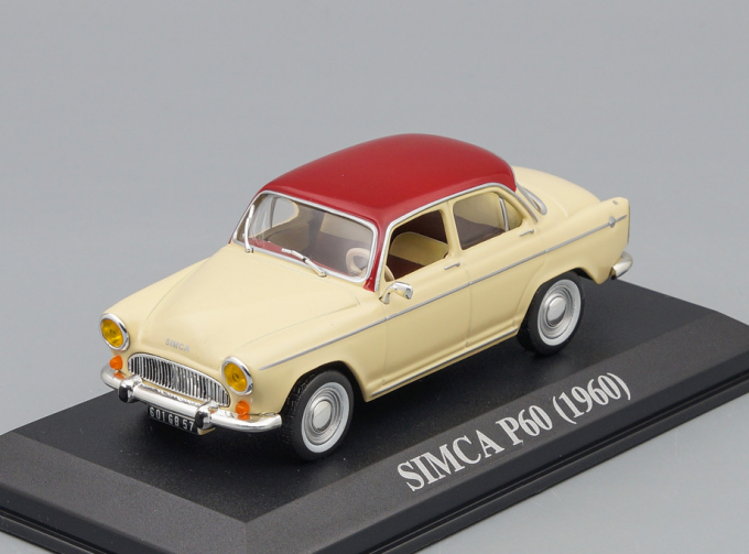 SIMCA P60 1960, beige / maroon