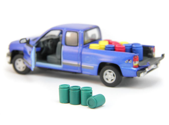 Аксессуары для моделей Набор пластиковых евробочек (50 литров) 4 шт, зеленый