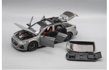 AUDI RS6 с багажным боксом, серый, 21 см