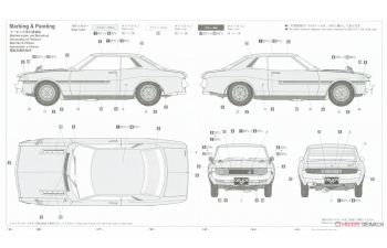 Сборная модель Toyota Celica 1600GT TA22-MQ (1970) “Production Type Steel Wheel”