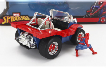 MAYERS MANX Buggy With Spiderman Figure Marvel 1964, Blue Red