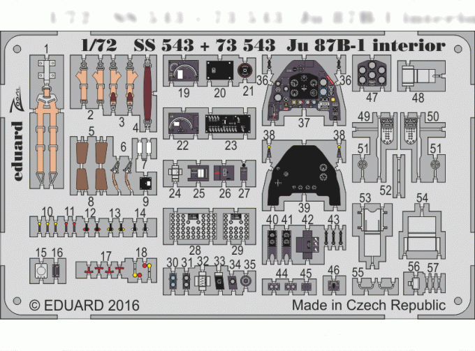 Фототравление для Ju 87B-1 interior