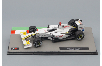 BRAWN GP F1 Mercedes Bgp001 №22 Jenson Button Season (2009) World Champion, White Yellow