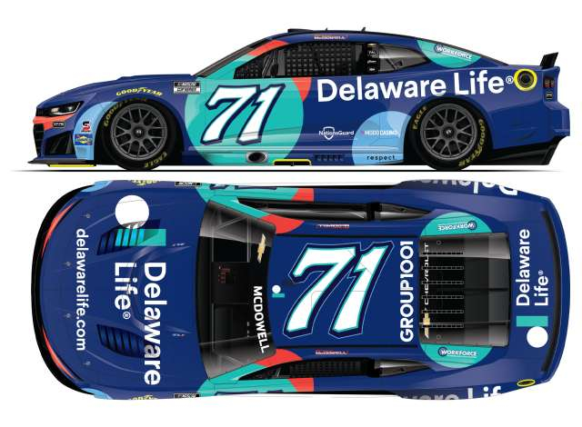 CHEVROLET #71 Michael McDowell *Delaware Life*, blue 2026