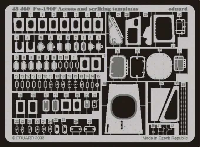 Фототравление Fw 190F access and scribing templates