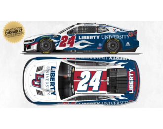 Chevrolet #24 William Byron *Liberty University*, white/blue/red 2026