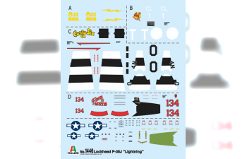 Сборная модель LOCKHEED MARTIN P-38j Lightning Caccia Airplane 1939