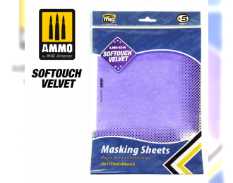 Softouch Velvet Masking Sheets (x5 sheets, 280mm x 195mm, adhesive)