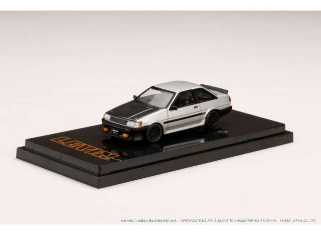 Toyota Corolla Levin GT APEX 2door AE86 with Carbon Bonnet, silver / black