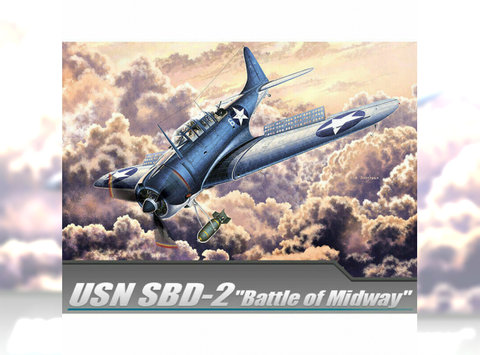 Сборная модель McDONNEL DOUGLAS Usn Sbd-2 Military Airplane Battle Of Midway 1942