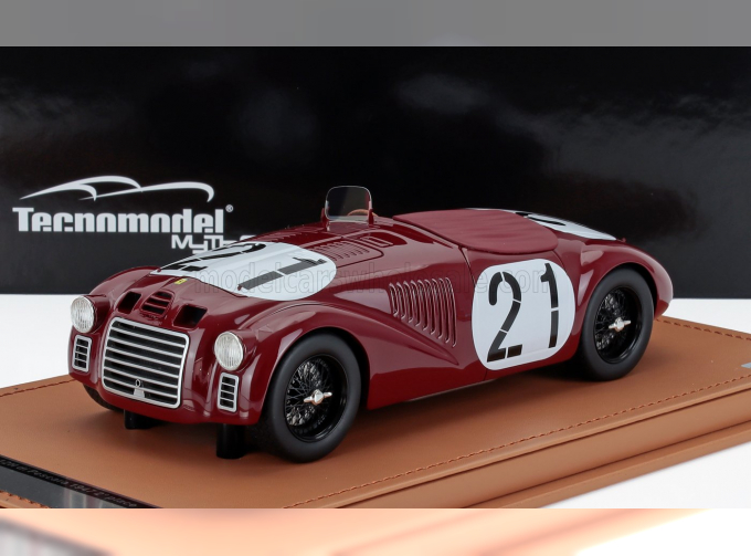 FERRARI 125s Spider №21 2nd 12h Pescara (1947) Franco Cortese, Rosso Mugello - Red