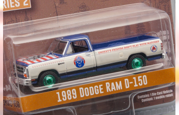 DODGE Ram D-150 "Smokey’s Friends Don’t Play With Matches" 1989 Blue/White (Greenlight!!!)