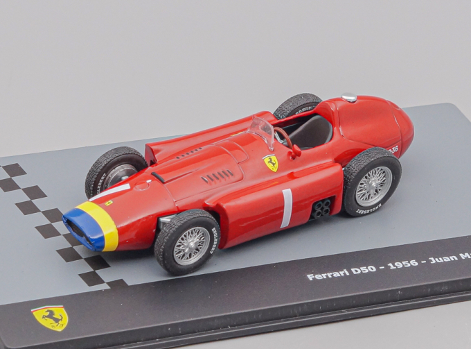 FERRARI F1 D50 №1 World Champion Season (1956) Juan Manuel Fangio, red Yellow Blue
