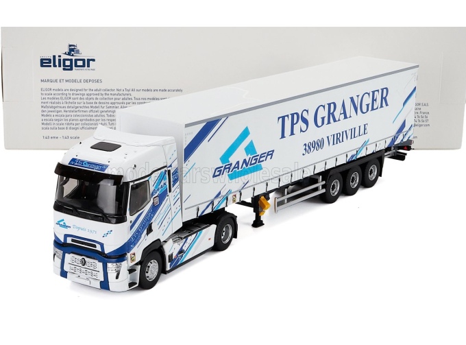 RENAULT T-line High Truck Telonato Granger Transports (2023), White Blue