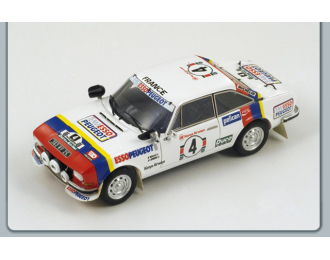 POUGEOT 504 n.4 Победитель Safari Rally Jean-Pierre Nicolas - Jean-Claude Lefebvre (1978), white
