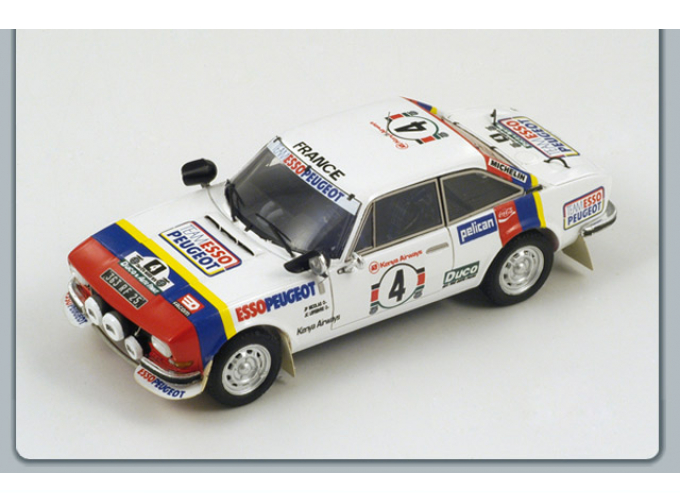 POUGEOT 504 n.4 Победитель Safari Rally Jean-Pierre Nicolas - Jean-Claude Lefebvre (1978), white